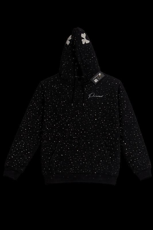 Black and White Rhinestone Hoodie